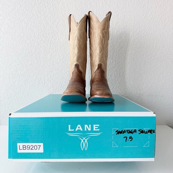 Lane Boots SARATOGA Square Toe Cowboy Boots Desert Clay Western Cowgirl Size 7.5 - Picture 10 of 11